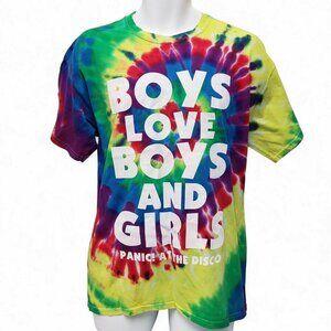 Panic at the Disco Mens Tie Dye Human Rights Campaign Tshirt Size Large